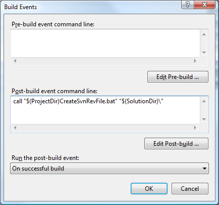 My Project - Compile - Build Events