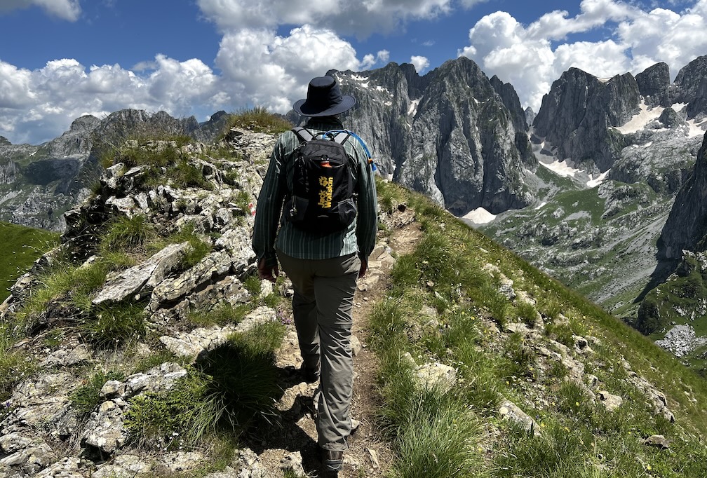 Photo of me hiking in Albania and Montenegro